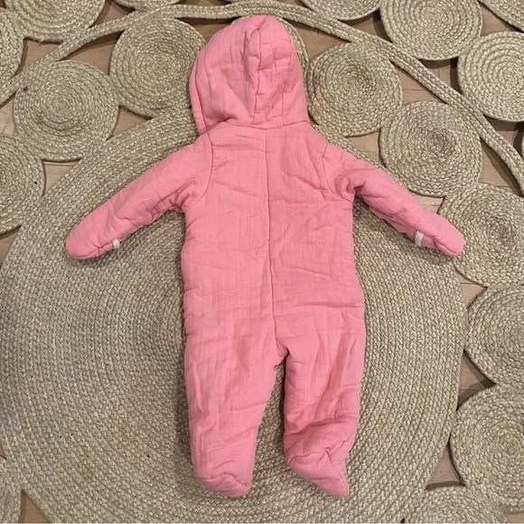 First Impressions Baby Boys & Girls Hooded Footed Bunting Snowsuit 12m pink NWT - Picture 6 of 6